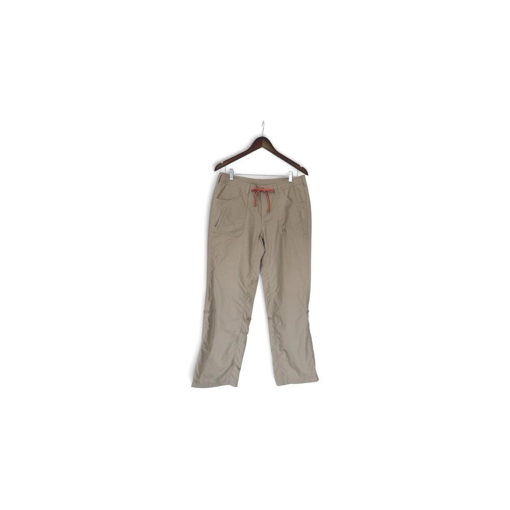 The‎ North Face Womens Tan Khaki Nylon Hiking Pants Size 10 Regular Drawstring